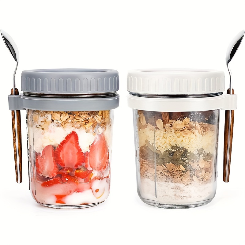 Baby Food Oatmeal - 1pc/2pcs Glass Oatmeal Cup, Overnight Oats