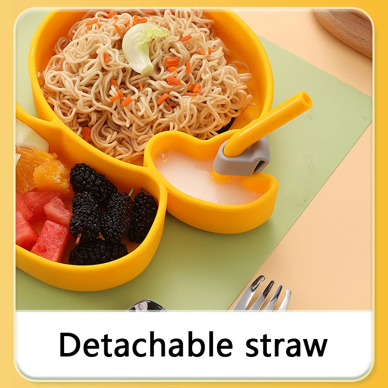 Baby Food Bowl - BPA-Free Silicone Baby Plate with Non-Slip
