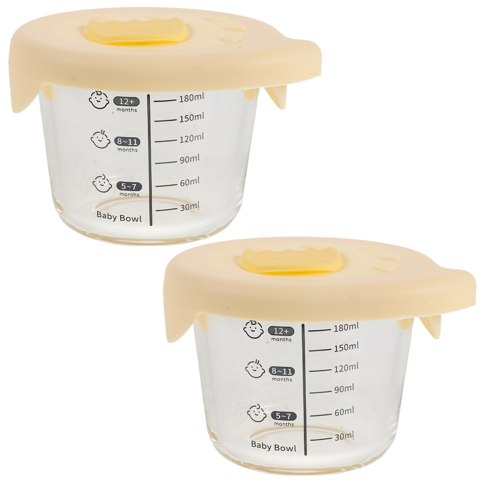 2Pcs Infant Food Storage Glass - огляд і ціна Baby Food Glass Jars