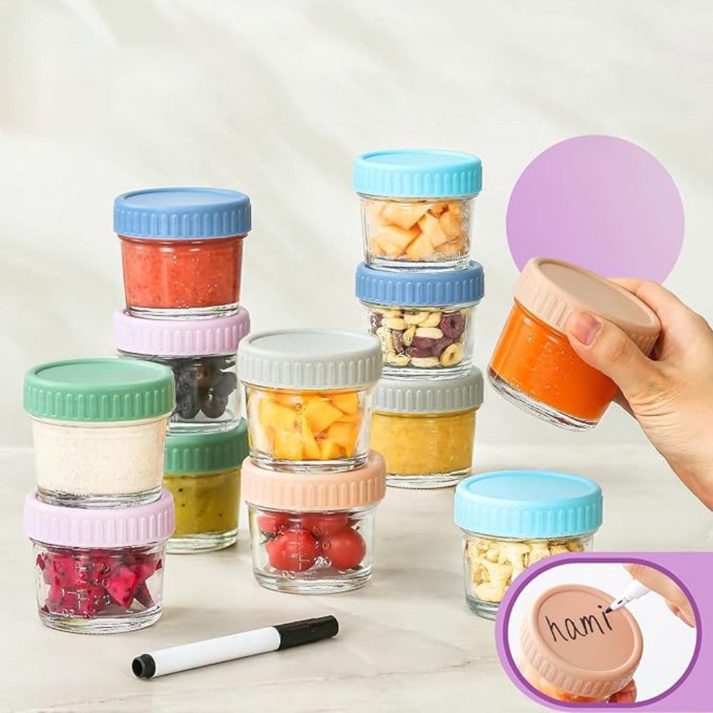 6pcs Mason Jar Glass Baby Food - огляд і ціна Baby Food Glass Jars