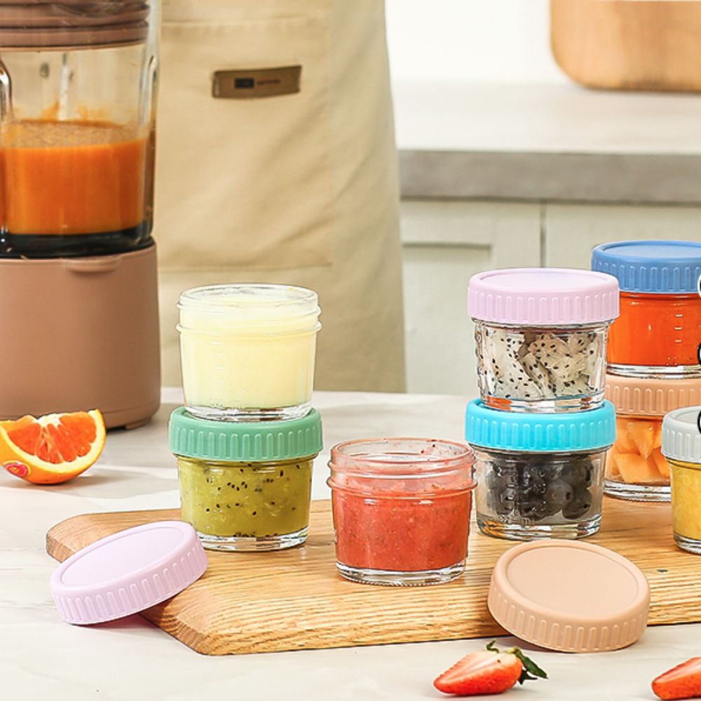 6pcs Mason Jar Glass Baby Food - огляд і ціна Baby Food Glass Jars