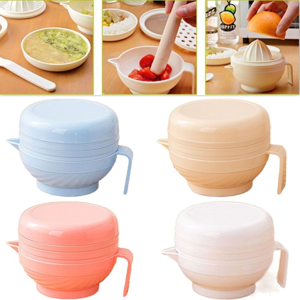 7Pcs Portable Food Grinding Bo - огляд і ціна Baby Food Bowl