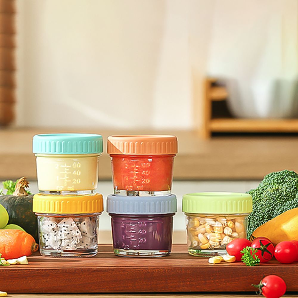 6pcs Glass Baby Food Jar Reusa - огляд і ціна Baby Food Glass Jars