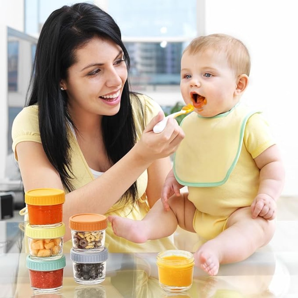 6pcs Glass Baby Food Jar Reusa - огляд і ціна Baby Food Glass Jars