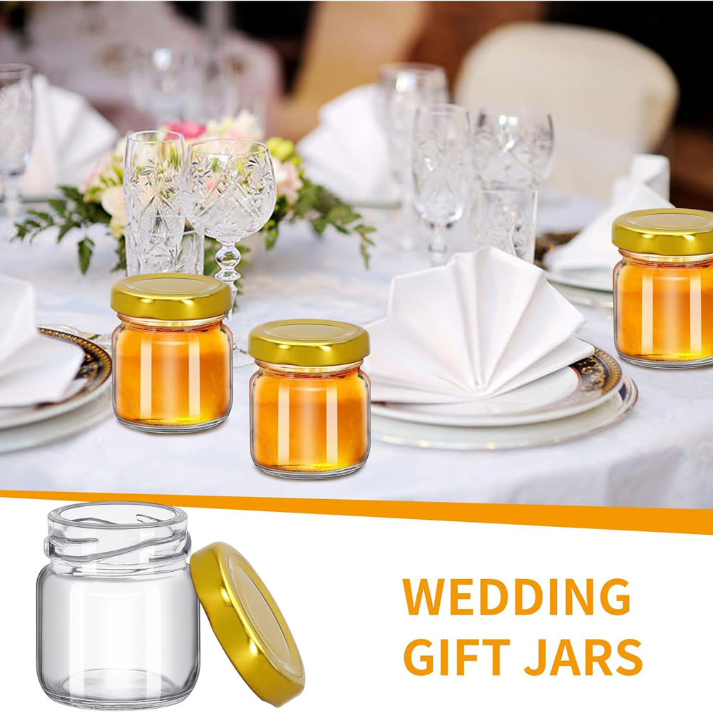 1.5 oz Round Mini Clear Honey  - огляд і ціна Baby Food Glass Jars