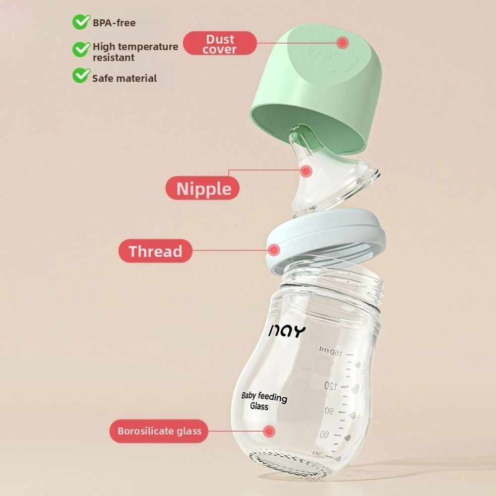 Glass Baby Bottle Anti-flatule - огляд і ціна Baby Food Glass Jars