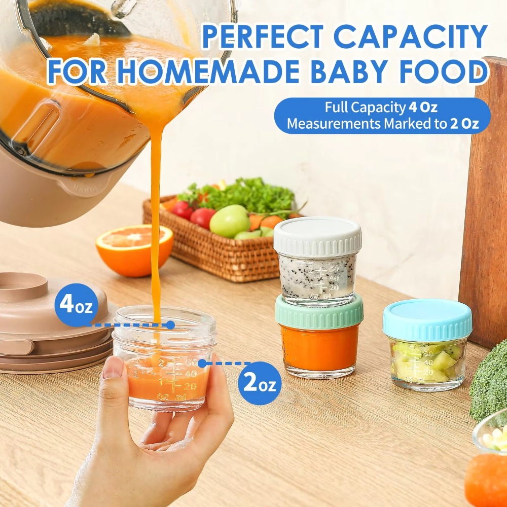 6pcs Multipurpose Glass Baby F - огляд і ціна Baby Food Glass Jar