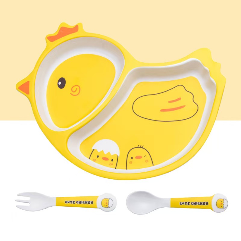 Cute Cartoon Chicken Bamboo Fi - огляд і ціна Baby Food Bowl