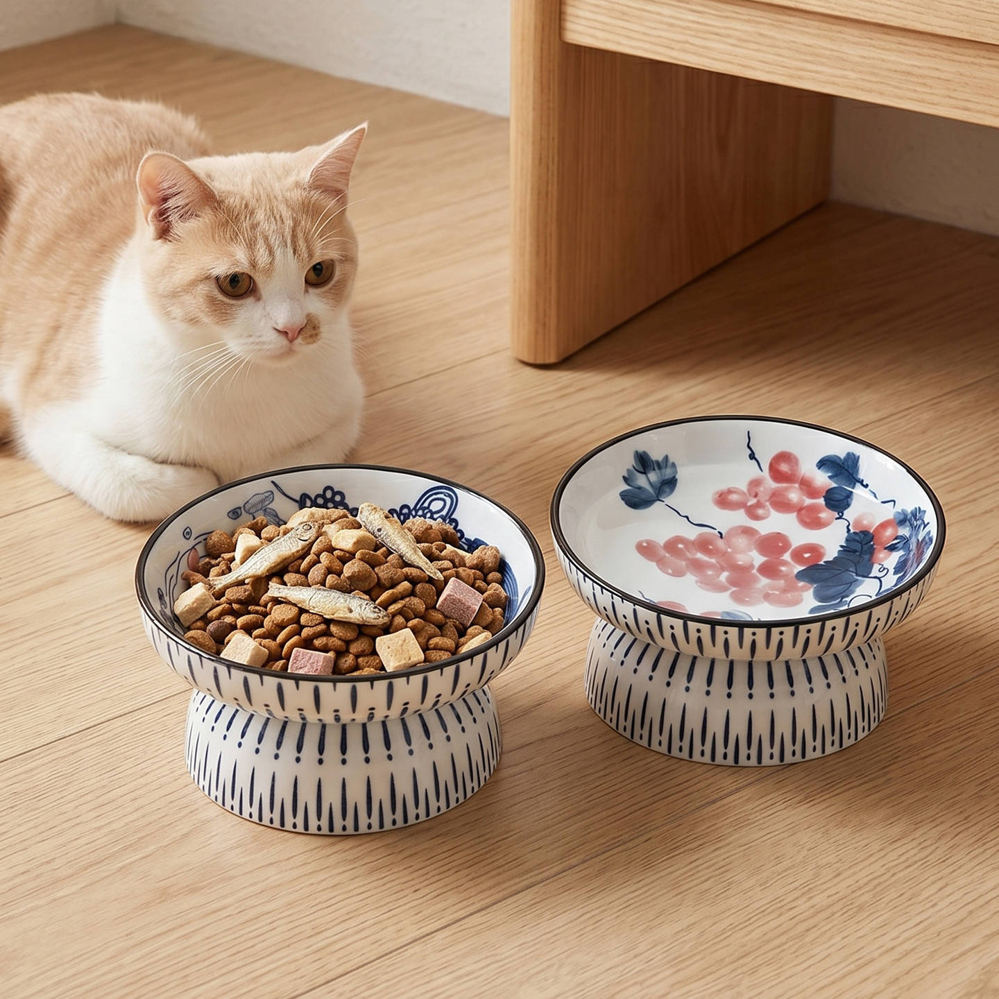 Cute Tilted Elevated Ceramic P - огляд і ціна Baby Food Cat