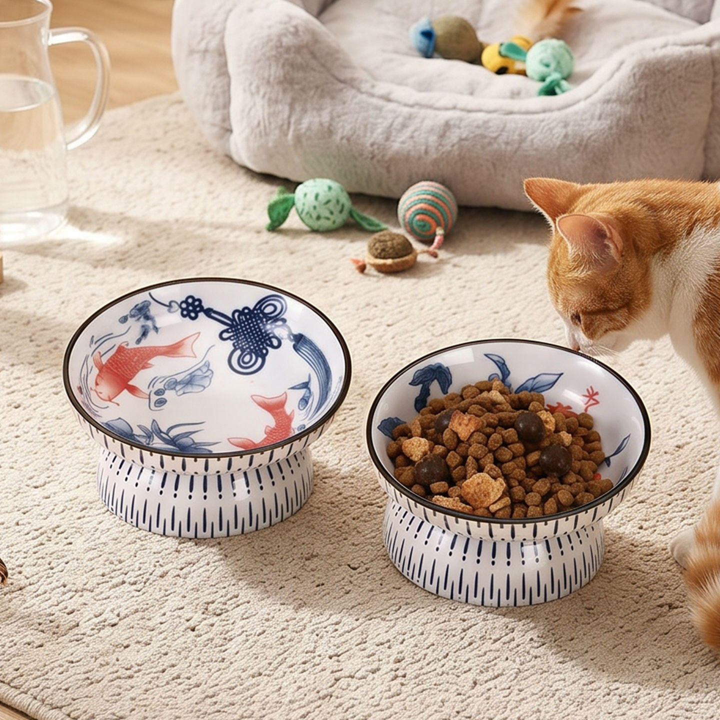 Cute Tilted Elevated Ceramic P - огляд і ціна Baby Food Cat
