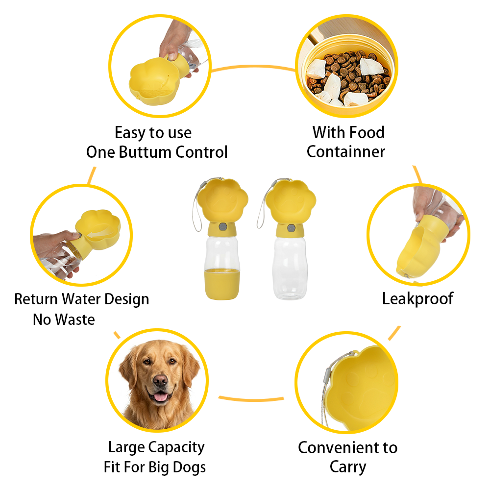 2 in 1 Dog Water Bottle With F - огляд і ціна Baby Food Cat